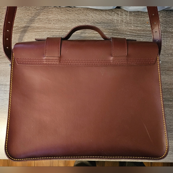 Dr Martens Red Leather Satchel Crossbody Bag - Picture 5 of 9